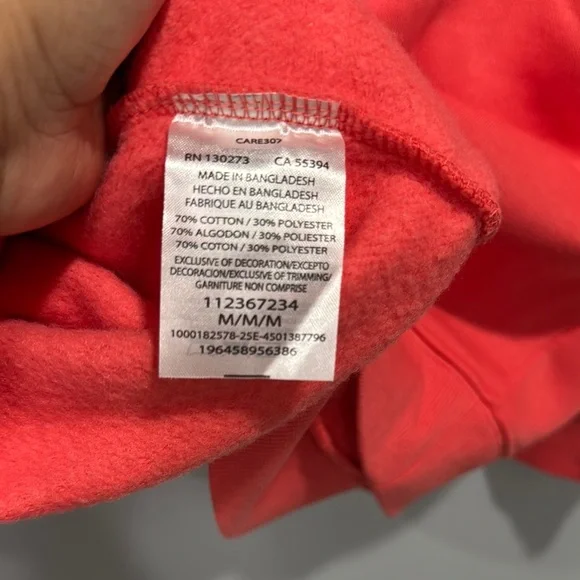 Wrangler Retro  Coral Hoodie for Women Sz M - Picture 8 of 9